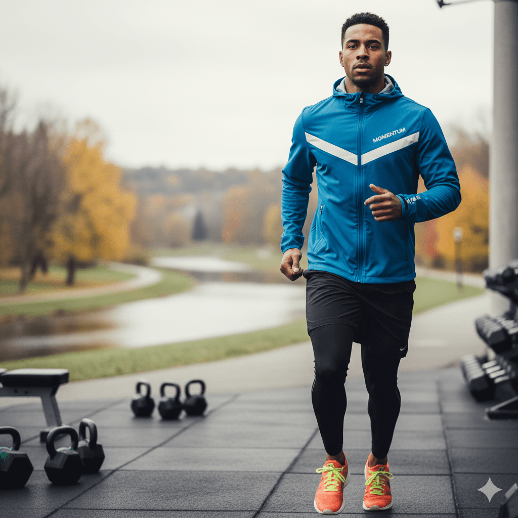 Athlete in urban environment